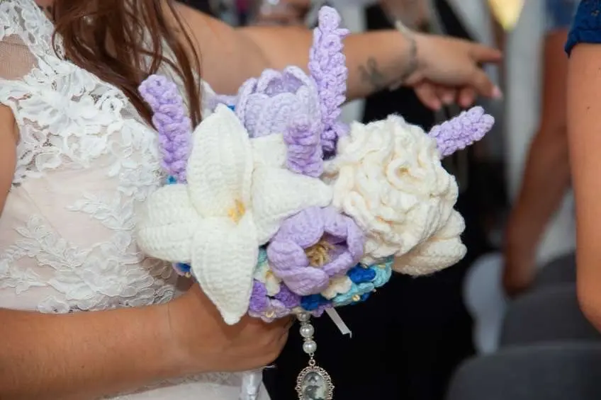 Gros bouquet de mariage